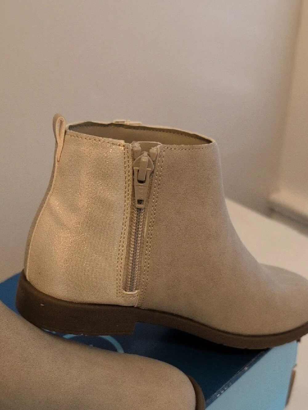 Stride Rite Faux-Suede Ankle Booties with Braid Detail 13M